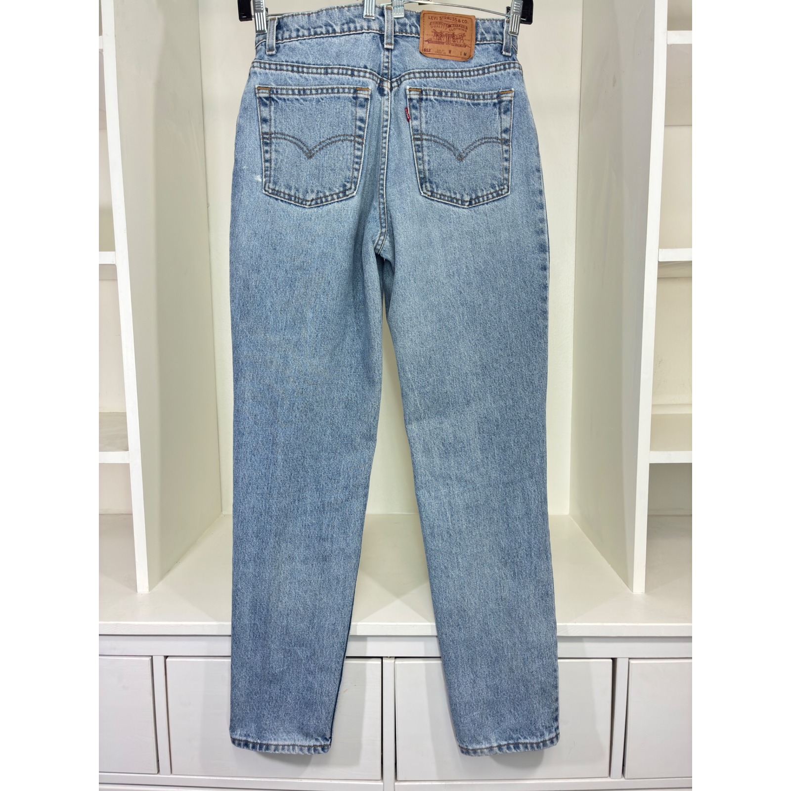 Levis 512 Vintage High Waisted Slim Fit Tapered Leg Jeans Light Wash Size 11 Med